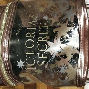 Victoria secret zipper case with top handle